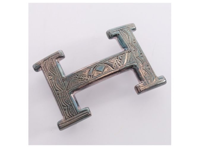 Hermès Hermes Touareg H-Belt Gürtelschnalle Accessoire Silber - Ansicht 6