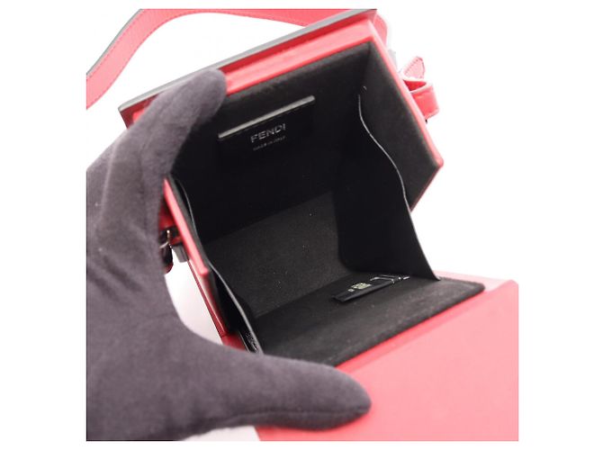 Borsa a spalla Fendi Box Rosso - vista 3