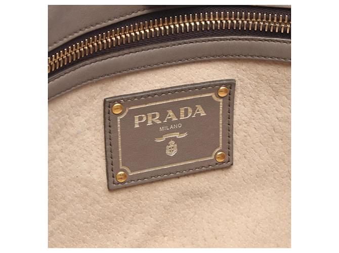Prada Leder-Tote-Bag Beige - Ansicht 4