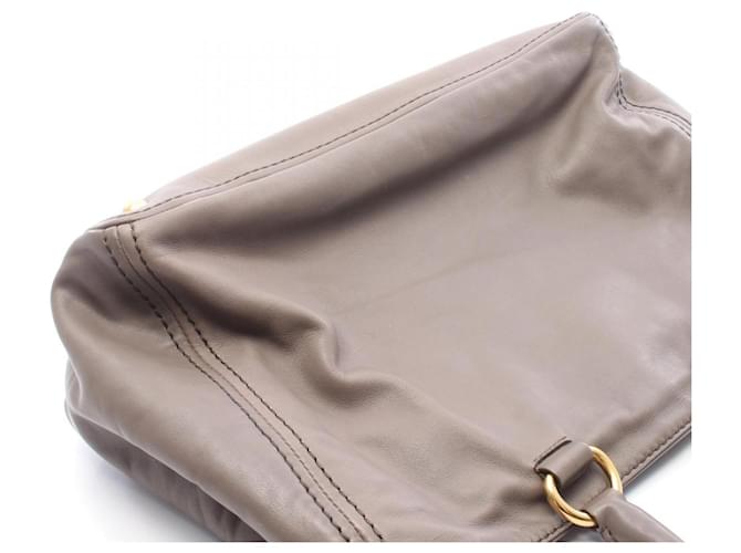 Prada Leder-Tote-Bag Beige - Ansicht 9