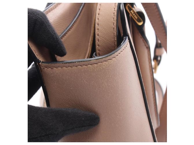 Borsa 2-way in pelle rosa Prada - vista 10