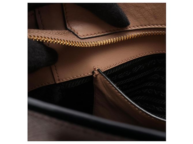 Borsa 2-way in pelle rosa Prada - vista 6
