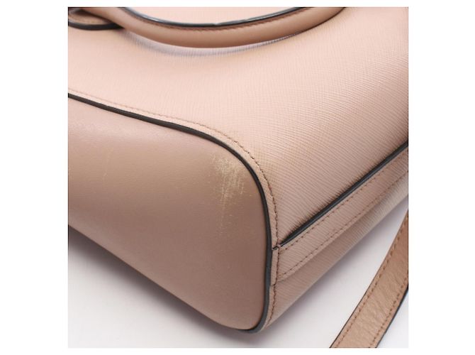 Borsa 2-way in pelle rosa Prada - vista 8