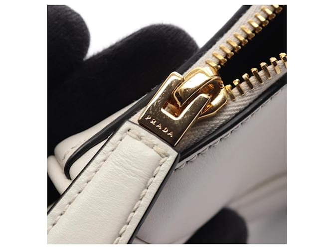 Borsa a mano Prada SOFT CALF Arche Bianco - vista 8
