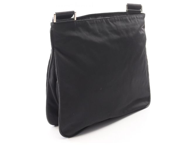 Borsa a tracolla Prada TESSUTO + SAFFIANO Nero - vista 2