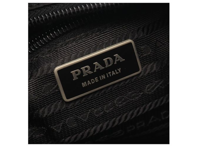 Borsa a tracolla Prada TESSUTO + SAFFIANO Nero - vista 4