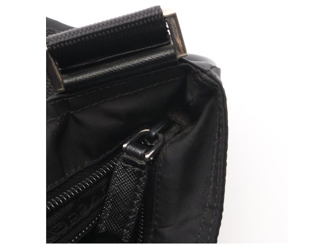 Borsa a tracolla Prada TESSUTO + SAFFIANO Nero - vista 5