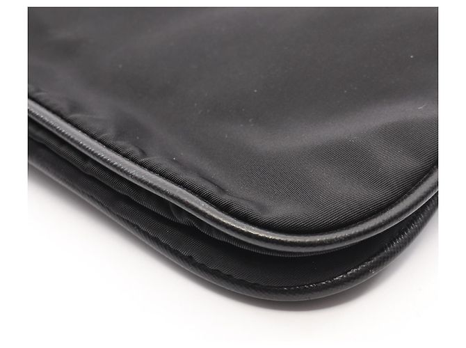 Borsa a tracolla Prada TESSUTO + SAFFIANO Nero - vista 7