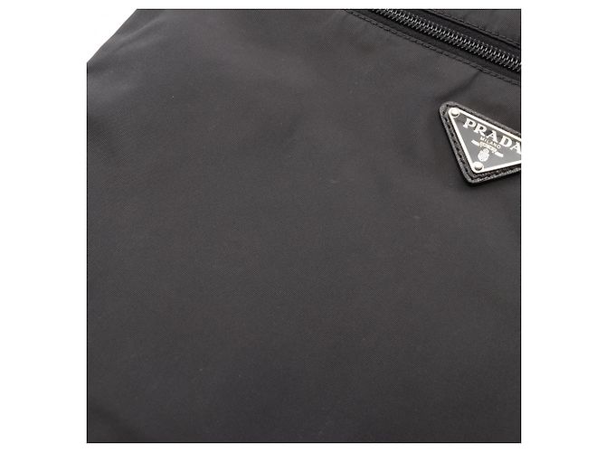 Borsa a tracolla Prada TESSUTO + SAFFIANO Nero - vista 8