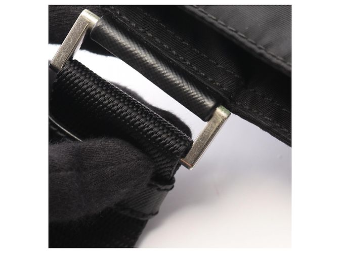 Borsa a tracolla Prada TESSUTO + SAFFIANO Nero - vista 9