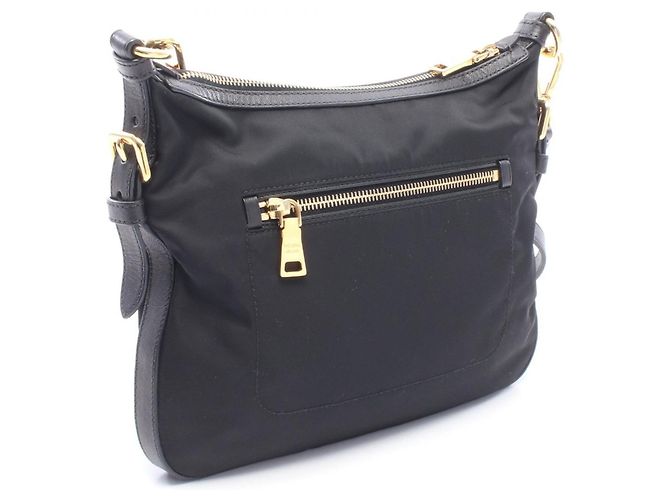 Borsa a tracolla Prada TESSUTO+SAFFIAN Nero - vista 2