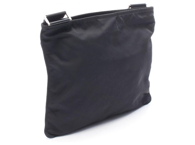 Borsa a mano Prada in nylon e pelle nera Nero - vista 2