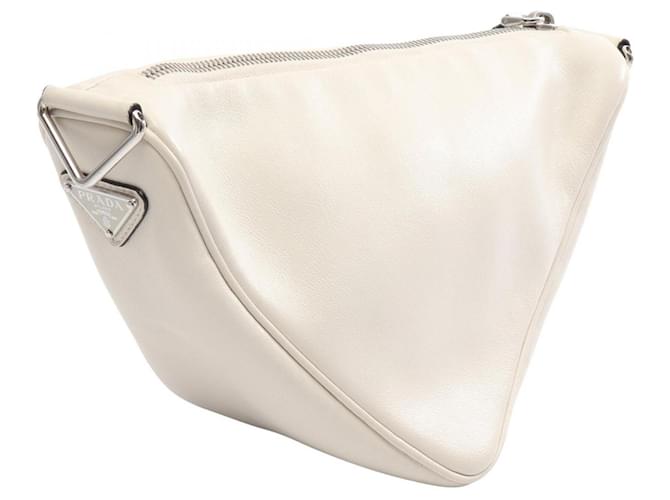 Prada Triangle Schultertasche Weiß - Ansicht 2