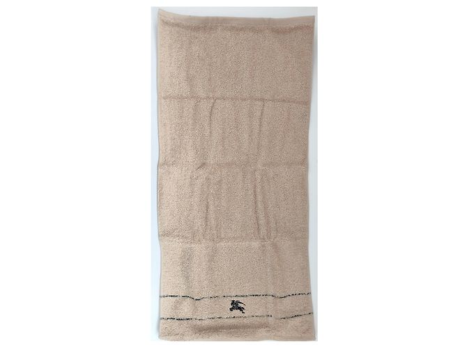 Ensemble de serviettes Burberry en coton beige - vue 5