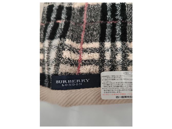 Ensemble de serviettes Burberry en coton beige - vue 6