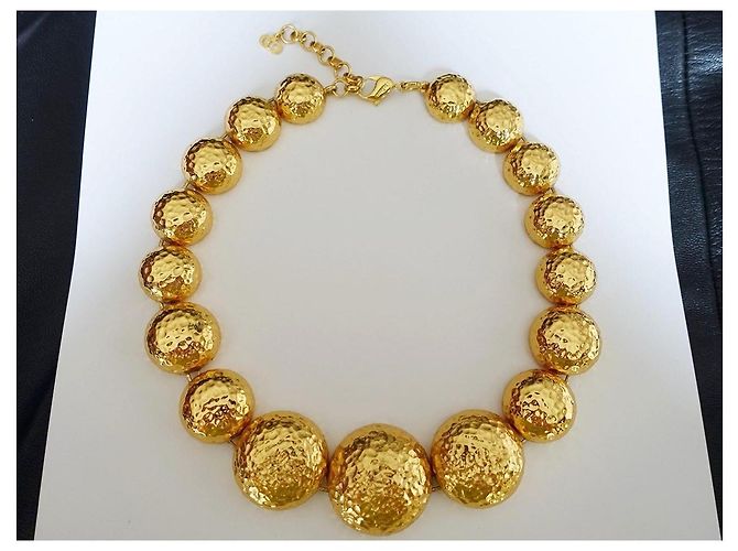 Collier Dior avec perles martelées Doré - vue 12