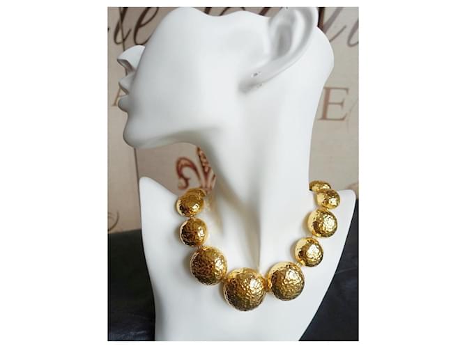 Collier Dior avec perles martelées Doré - vue 2