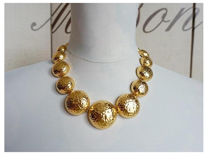 Collier Dior avec perles martelées Doré - vue 4