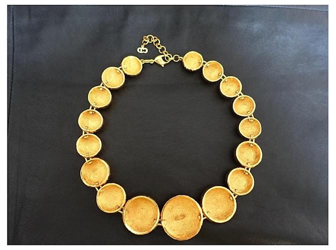 Collier Dior avec perles martelées Doré - vue 9