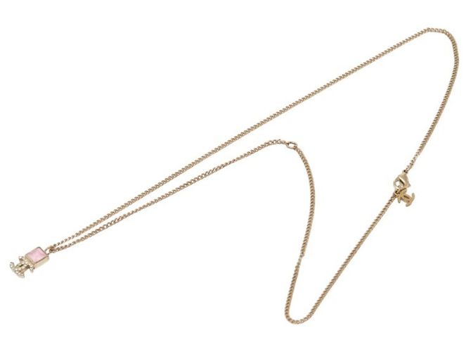 Chanel Coco Mark Kettenanhänger Halskette Pink - Ansicht 4