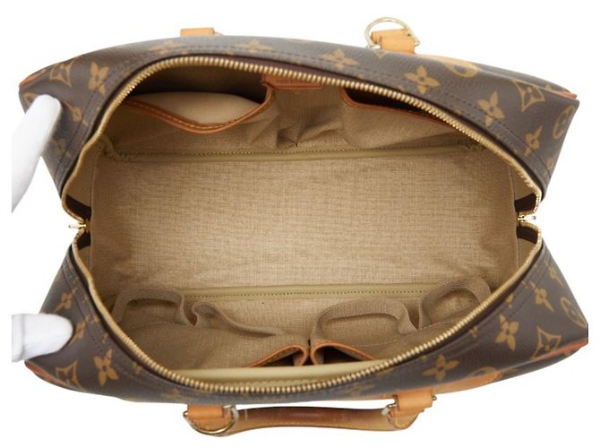 Borsa Louis Vuitton Monogram Deauville M47270 Marrone Monogramma - vista 9