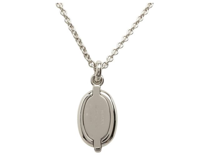 Hermès Collana con ciondolo a catena Hermes Mini Maillon PM Beige - vista 2