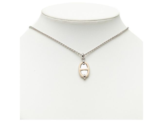 Hermès Collana con ciondolo a catena Hermes Mini Maillon PM Beige - vista 5