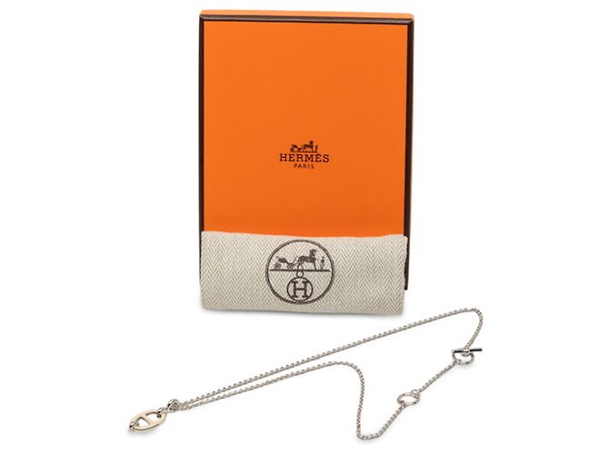 Hermès Collana con ciondolo a catena Hermes Mini Maillon PM Beige - vista 6