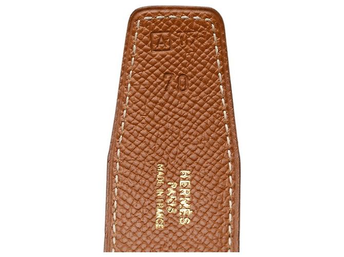 Hermès Hermes Constance H Gürtel aus Leder in Schwarz/Braun - Ansicht 6