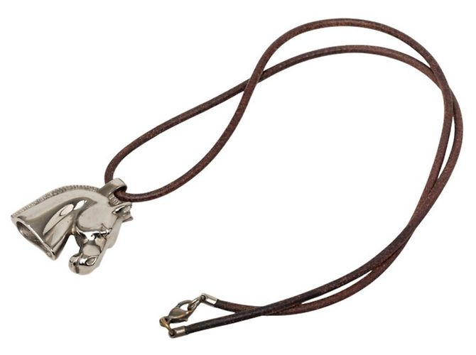Hermès Collana con pendente Hermes Cheval Horse Argento - vista 6