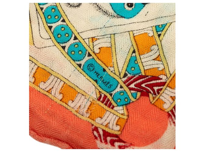 Hermès Hermes Carre 115 Dame de Coeur Schal Beige Orange - Ansicht 3