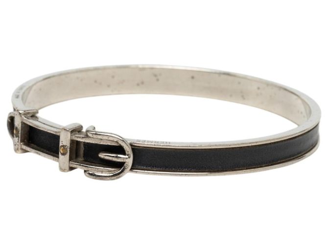 Hermès Bracciale Rigido Hermes Motif Cintura Nero Argento - vista 2