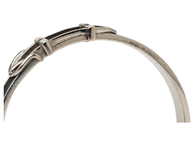 Hermès Bracciale Rigido Hermes Motif Cintura Nero Argento - vista 6