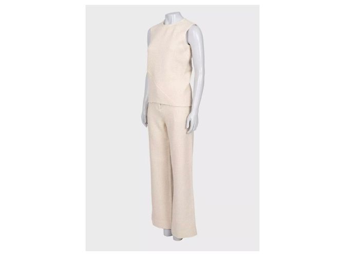 Céline Set due pezzi Celine in lana e seta bianca - FR 36 usato - vista 2