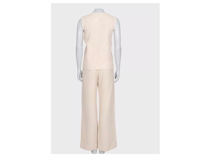 Céline Set due pezzi Celine in lana e seta bianca - FR 36 usato - vista 3