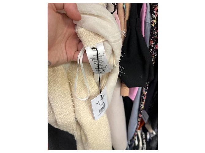 Céline Set due pezzi Celine in lana e seta bianca - FR 36 usato - vista 8