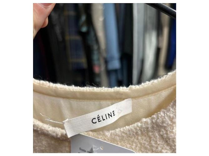 Céline Set due pezzi Celine in lana e seta bianca - FR 36 usato - vista 9