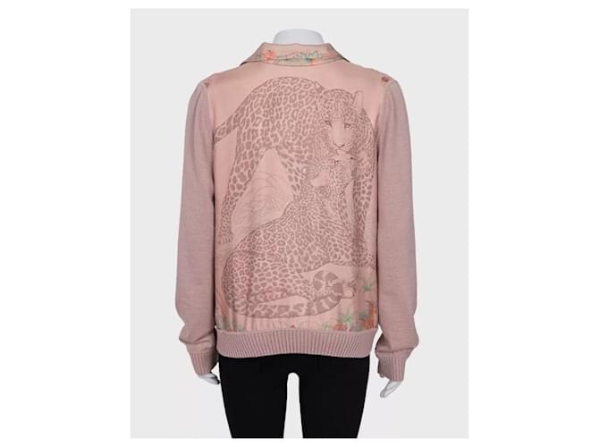 Hermès Vintage Seidenpullover Rosa - Größe FR 44 Gebraucht - Ansicht 3