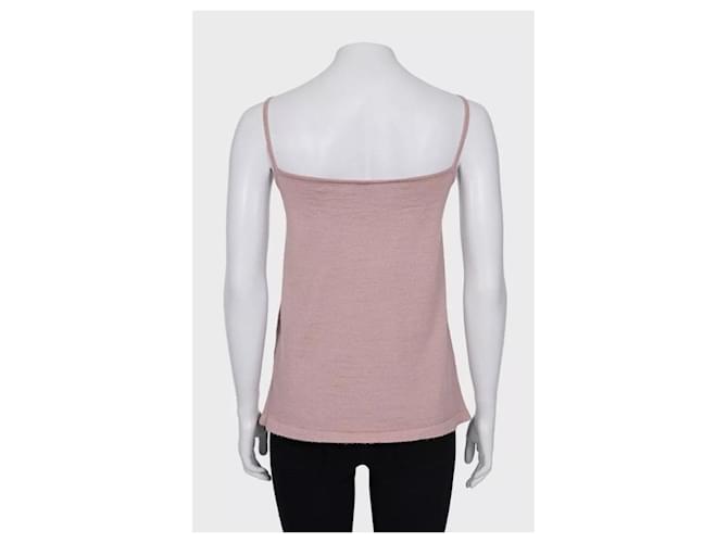 Hermès Vintage Seidenpullover Rosa - Größe FR 44 Gebraucht - Ansicht 6
