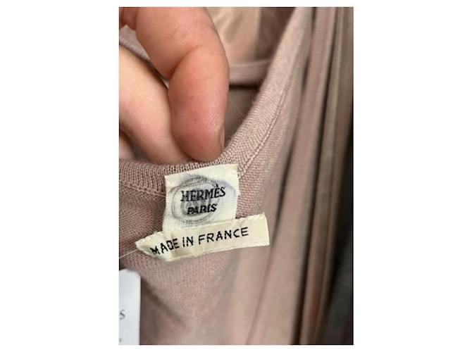 Hermès Vintage Seidenpullover Rosa - Größe FR 44 Gebraucht - Ansicht 9