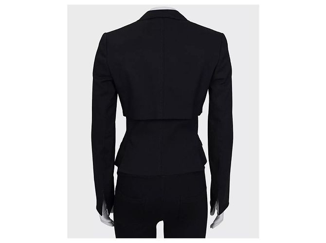 Dolce & Gabbana Black Wool Blend Fitted Jacket Sz.40 Pre-owned - view 3