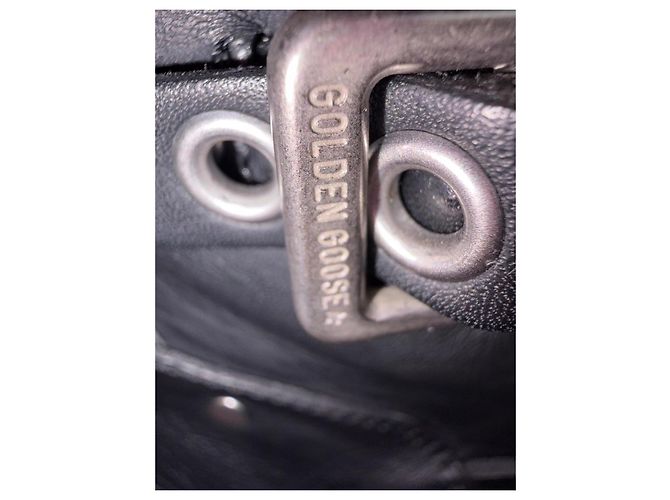 Golden Goose Botas moteras de cuero negras con hebillas Negro - vista 12