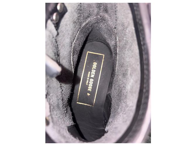 Golden Goose Botas moteras de cuero negras con hebillas Negro - vista 7