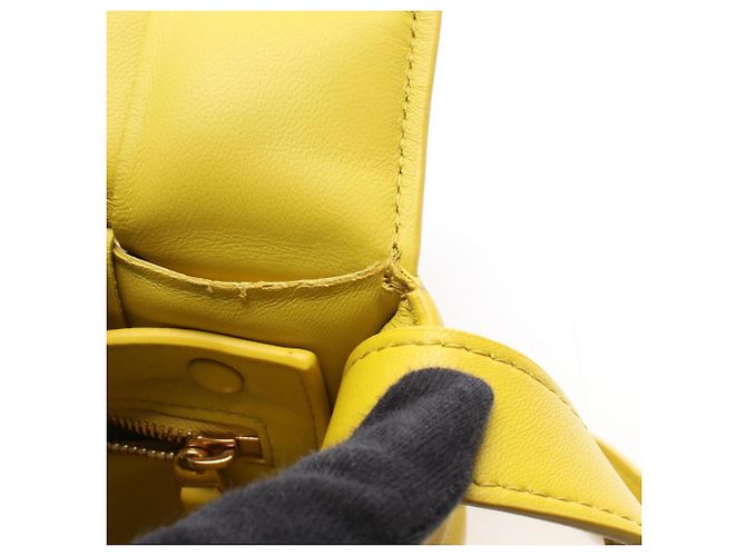 Bottega Veneta Borsa a tracolla Small Padded Cassette Giallo - vista 5