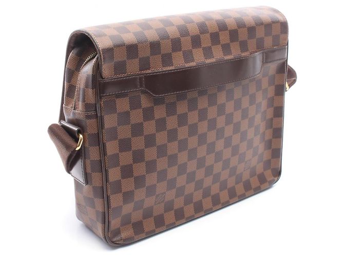 Borsa a tracolla Louis Vuitton Shelton MM Damier Ebene Marrone - vista 2
