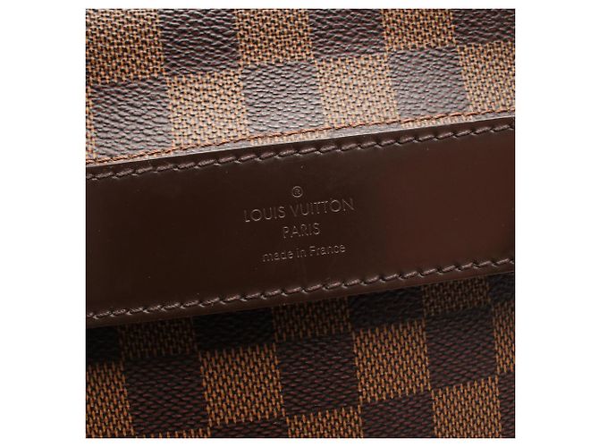 Borsa a tracolla Louis Vuitton Shelton MM Damier Ebene Marrone - vista 4