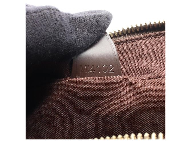 Borsa a tracolla Louis Vuitton Shelton MM Damier Ebene Marrone - vista 5