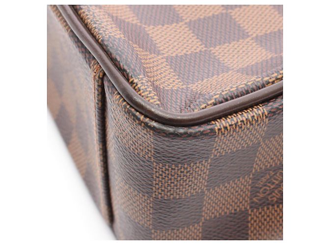 Borsa a tracolla Louis Vuitton Shelton MM Damier Ebene Marrone - vista 6