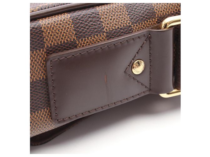 Borsa a tracolla Louis Vuitton Shelton MM Damier Ebene Marrone - vista 7