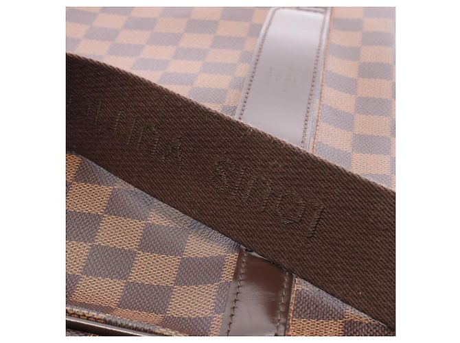 Borsa a tracolla Louis Vuitton Shelton MM Damier Ebene Marrone - vista 8